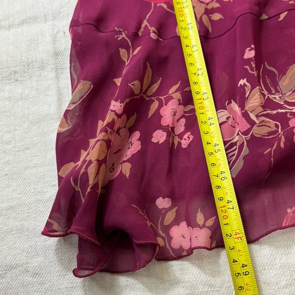 Jonathan Martin Studio VTG Y2K Silk Maxi Dress Sz 10 Floral Fairy Ruffle Babydol - Picture 5 of 9